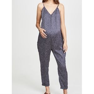 Hatch Maternity Georgie Jumper Navy Cheetah Jumpsuit